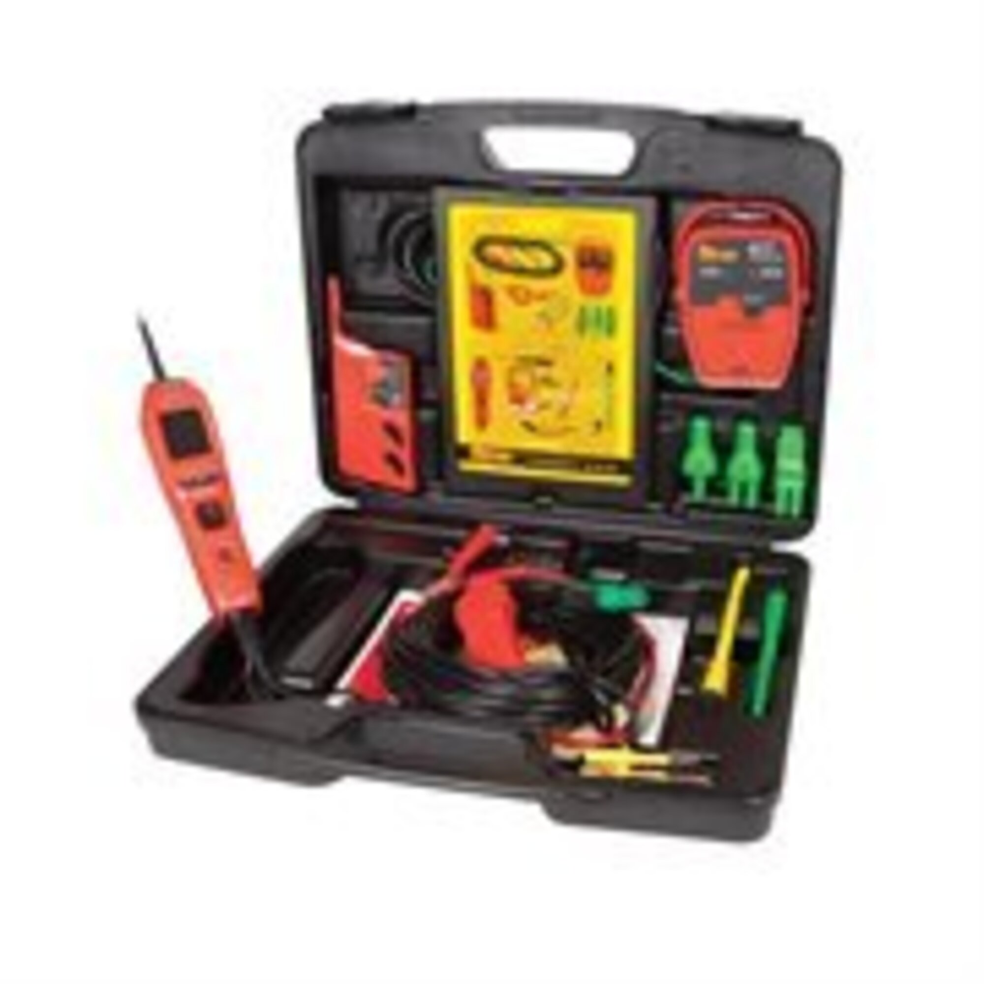 Power Probe Master Combo Kit — Circuit Tester, Open/Short Circuit Detector, Extension Leads, Piercing Probes, Plastic Case, Model# PPKIT04
